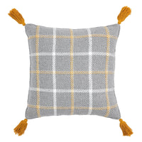 Harvest Blessings Woven Plaid Pillow 12x12 - The Fox Decor