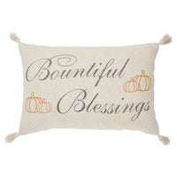 Harvest Blessings Bountiful Blessings Woven Pillow 14x22 - The Fox Decor