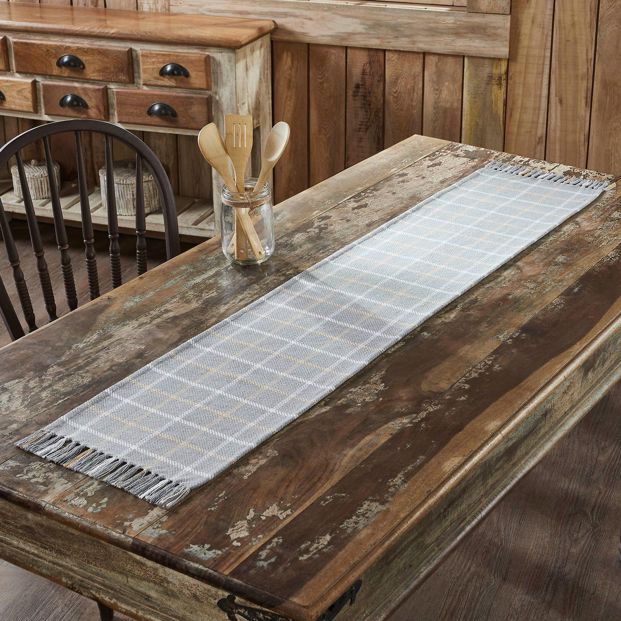 Harvest Blessings Woven Plaid Runner 12x60 - The Fox Decor