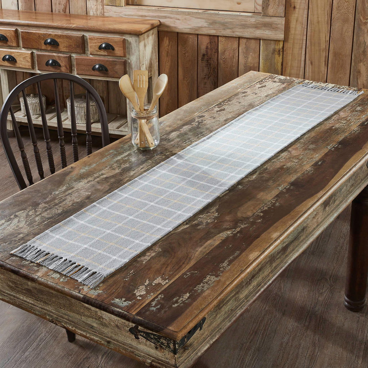 Harvest Blessings Woven Plaid Runner 12x72 - The Fox Decor