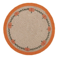Harvest Blessings Natural Stencil Pumpkin Trivet 12 - The Fox Decor