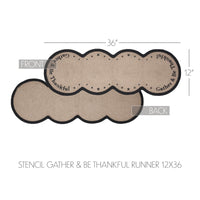 Harvest Blessings Stencil Gather & Be Thankful Runner 12x36 - The Fox Decor