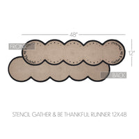 Harvest Blessings Stencil Gather & Be Thankful Runner 12x48 - The Fox Decor