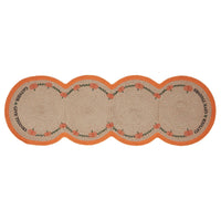 Harvest Blessings Natural Stencil Pumpkin Runner 12x36 - The Fox Decor