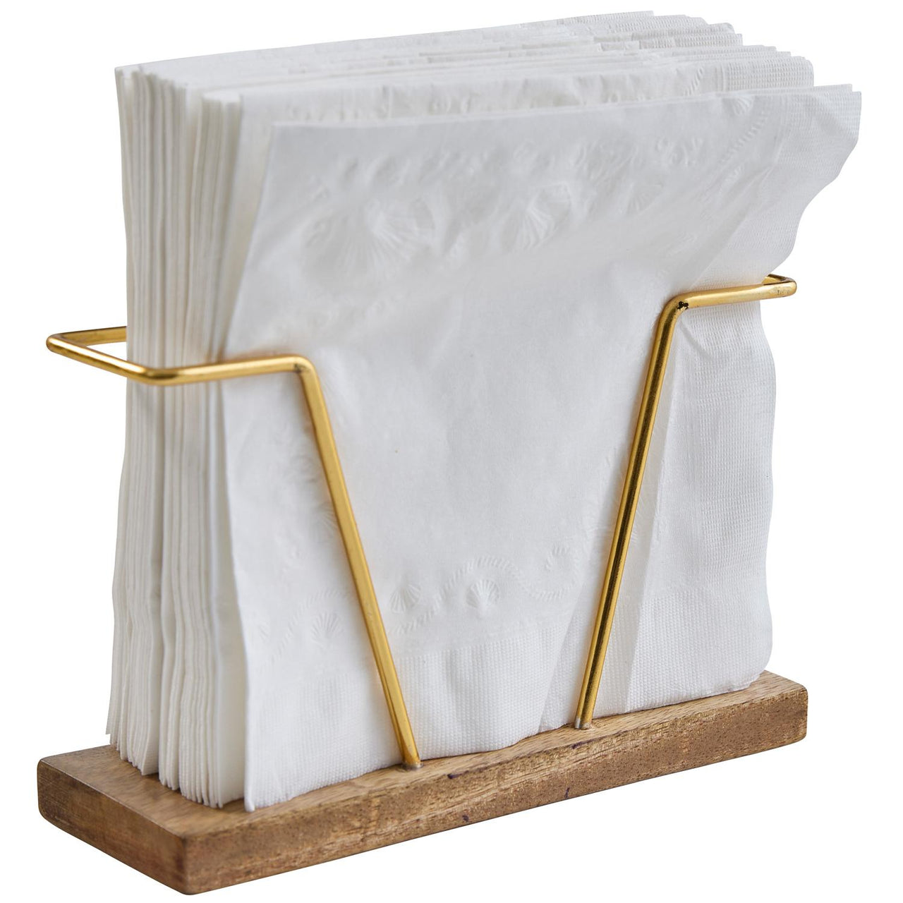Wood Gold Bar Napkin Holder - The Fox Decor
