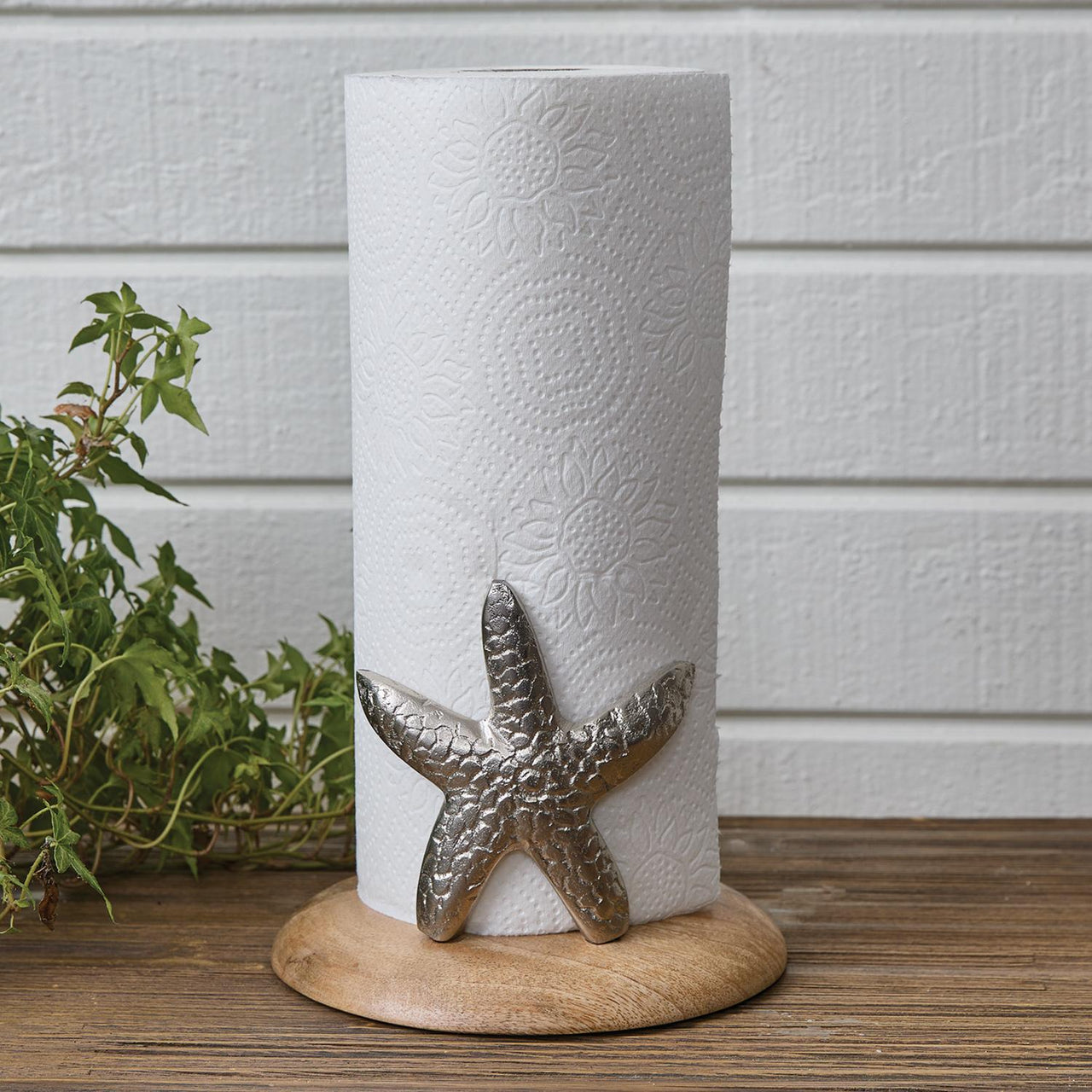 Silver Starfish Paper Towel Holder - The Fox Decor
