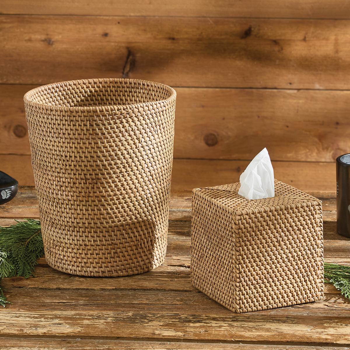 Rattan Tissue Box Holder - The Fox Decor