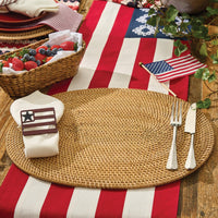 Rattan Oval Placemat - The Fox Decor