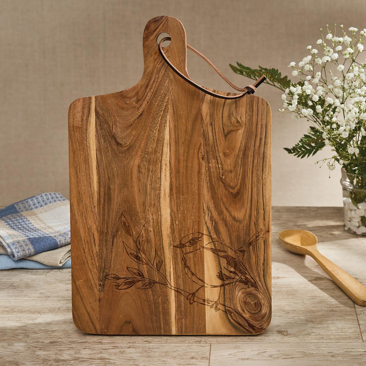 Leaves Etched Wood Cutting Board - Set of 2 Park Designs - The Fox Decor