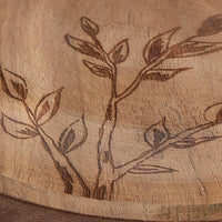 Leaves Wood Cheese Board With Glass Dome - Set of 2 Park Designs - The Fox Decor