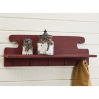 Thumbnail for Cozy Farmhouse Shelf With Hooks - Park Designs