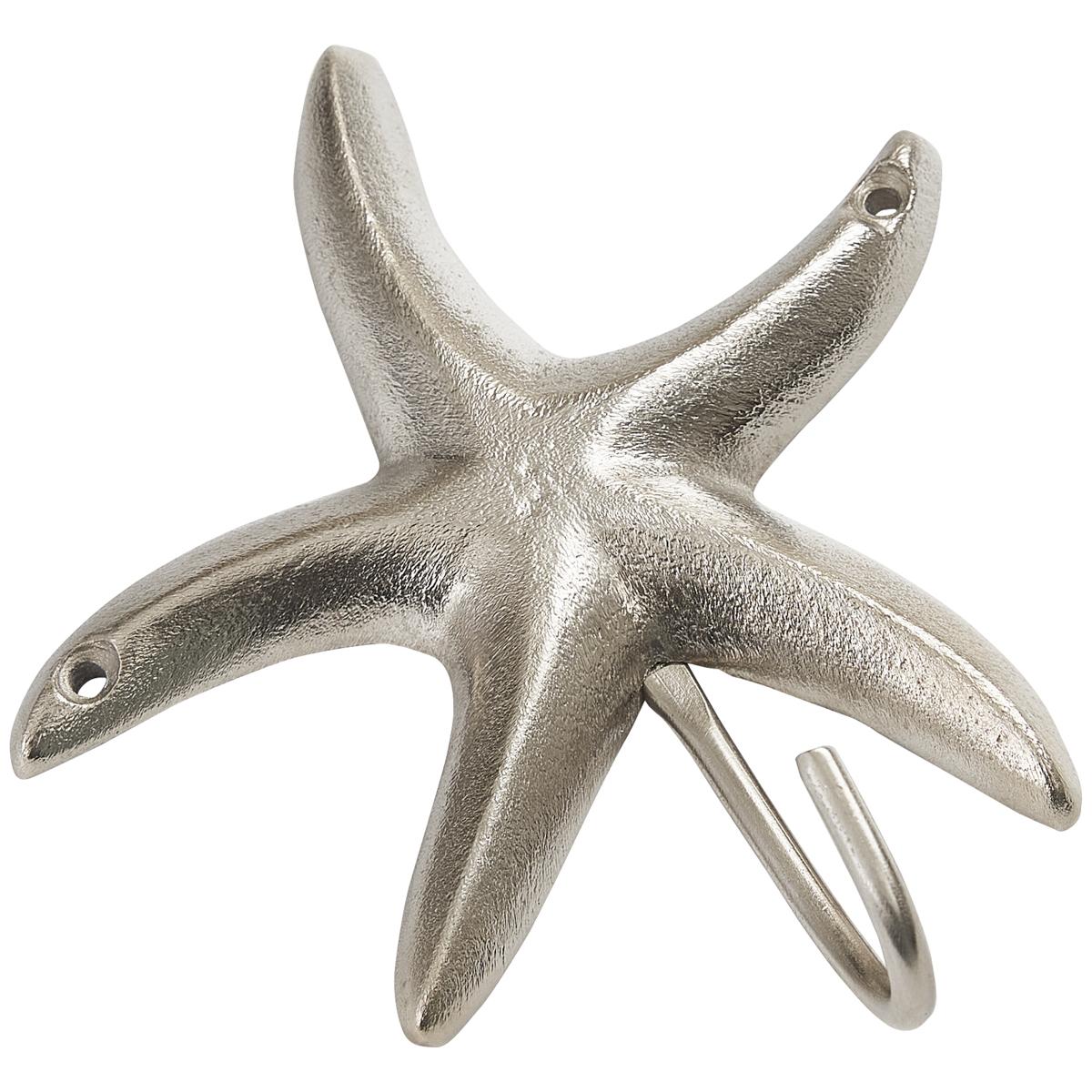 Silver Starfish Single Hook - The Fox Decor