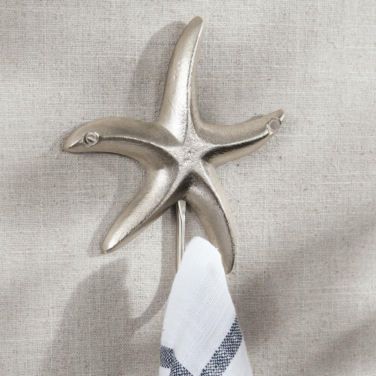 Silver Starfish Single Hook - The Fox Decor
