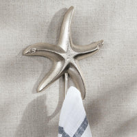 Silver Starfish Single Hook - The Fox Decor