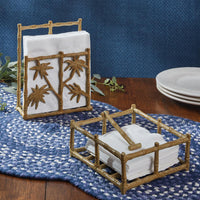 Williamsburg Bamboo Cast Metal Luncheon Napkin Holder - The Fox Decor