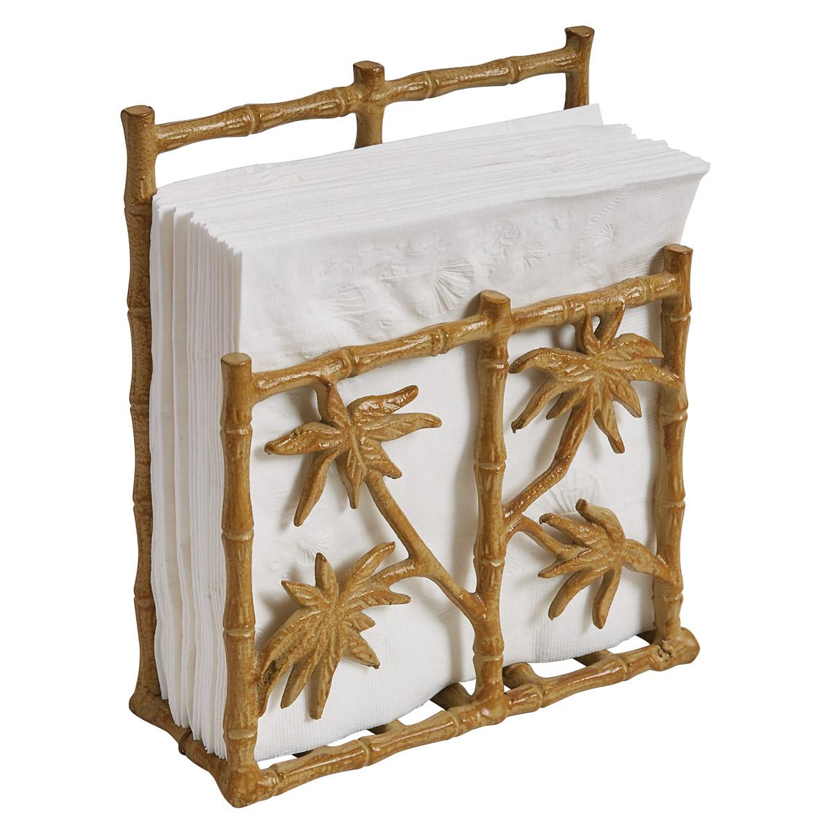Williamsburg Bamboo Cast Metal Luncheon Napkin Holder - The Fox Decor
