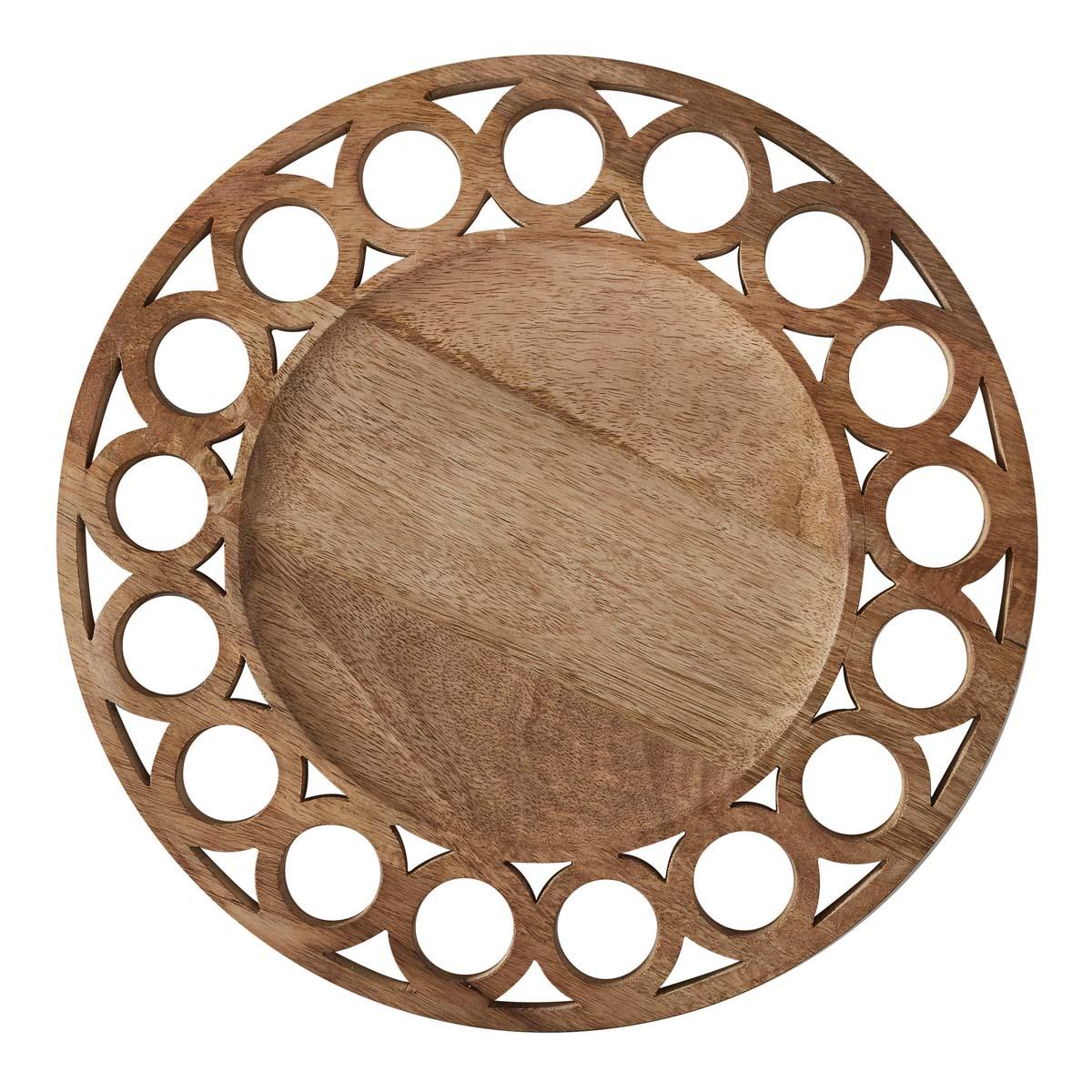 Wooden Circles Charger - The Fox Decor