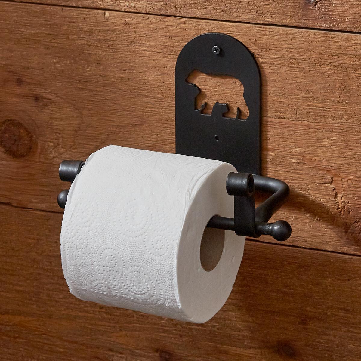 Black Bear Toilet Tissue Holder - Park Designs - The Fox Decor