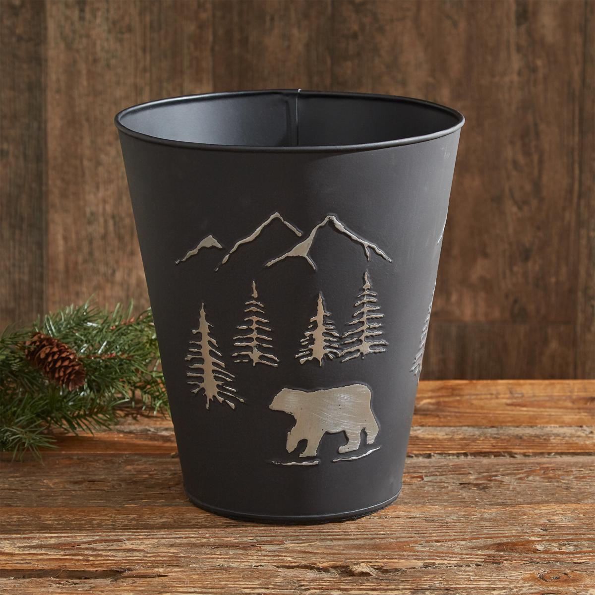 Black Bear Waste Basket - Park Designs - The Fox Decor