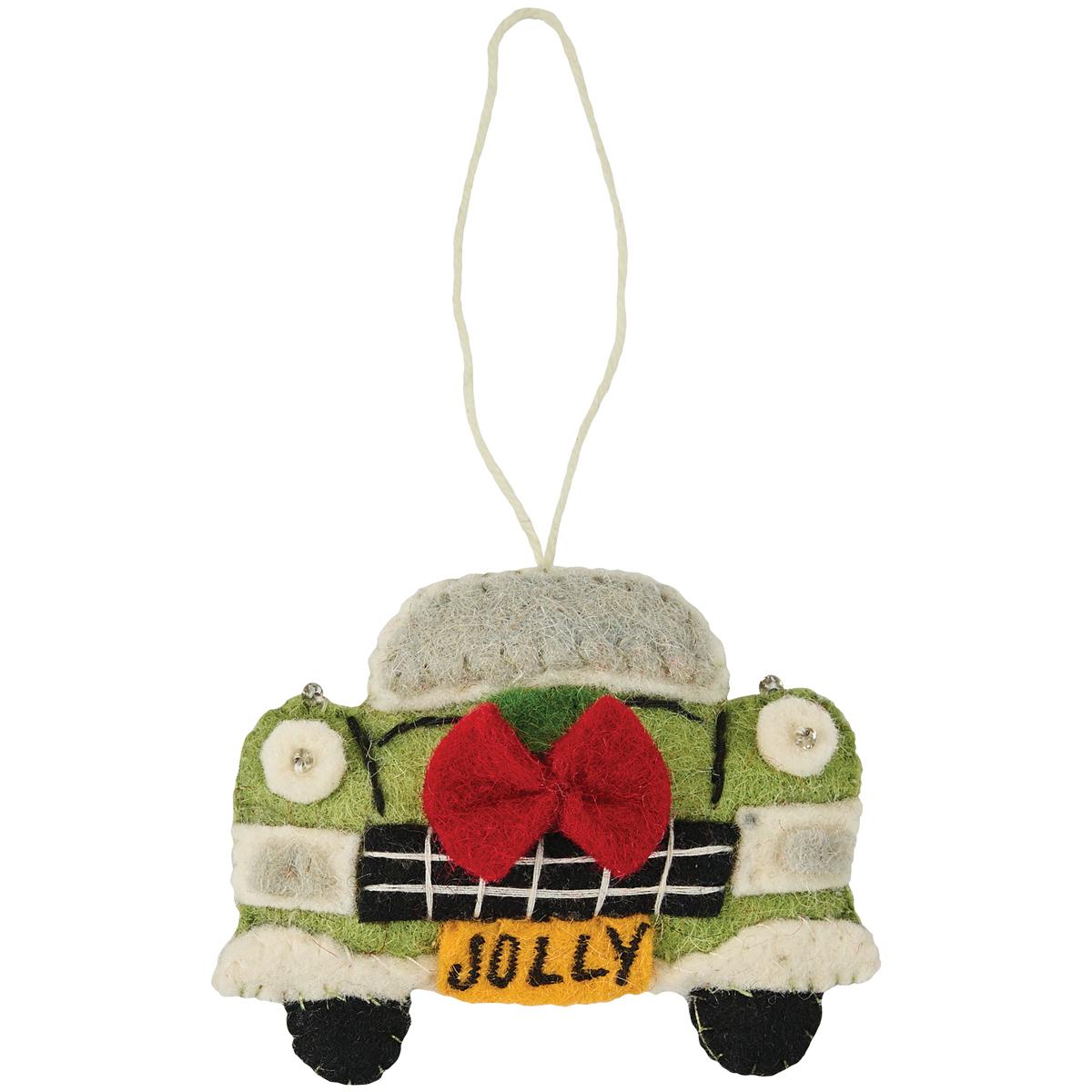 Holiday Road Trip Green Car Ornament - Set of 4 Park Designs - The Fox Decor