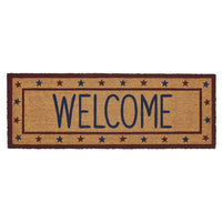 Patriotic Stars Welcome Coir Rug Rect 17x48 VHC Brands