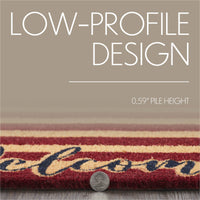 Patriotic Stripes Coir Welcome Rug Rect 17x36 VHC Brands