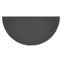 RWB Flag Stripes Coir Welcome Rug Half Circle 16.5x33 VHC Brands