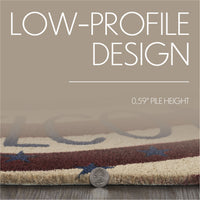 RWB Flag Stripes Coir Welcome Rug Rect 20x30 VHC Brands