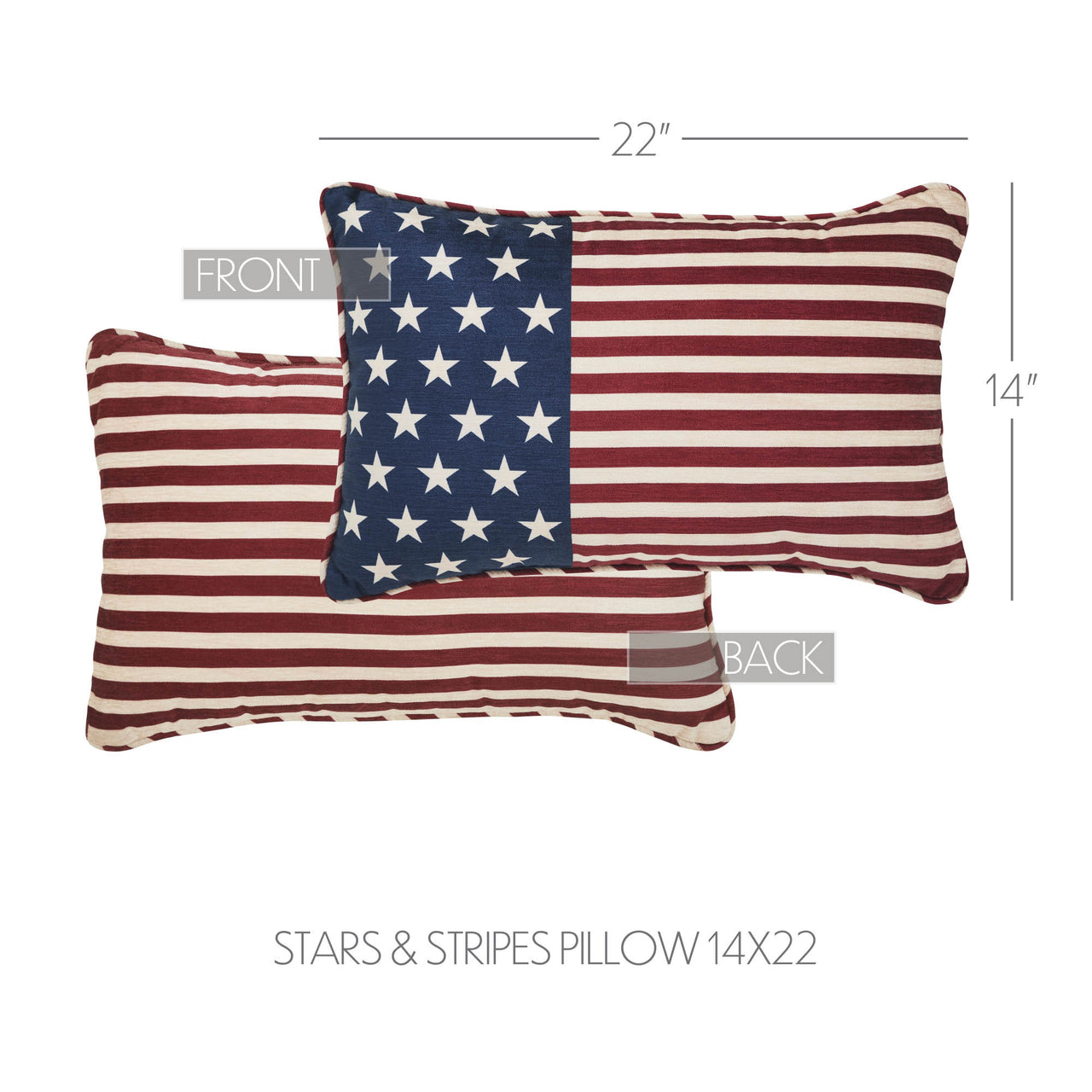 Stars & Stripes Pillow 14x22 - VHC Brands