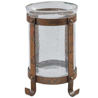 Strap Metal Pillar Holder Short - Set of 2 Park Designs - The Fox Decor