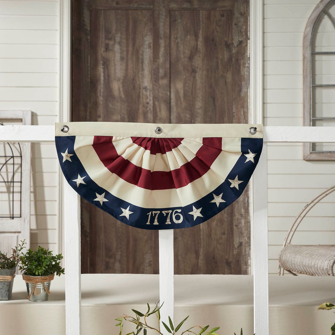 My Country 1776 USA Bunting Flag 12x24 - VHC Brands