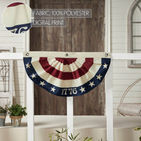 My Country 1776 USA Bunting Flag 12x24 - VHC Brands