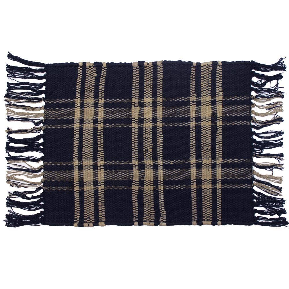 Black and Tan Chindi Placemat  Set of 6 PM235011