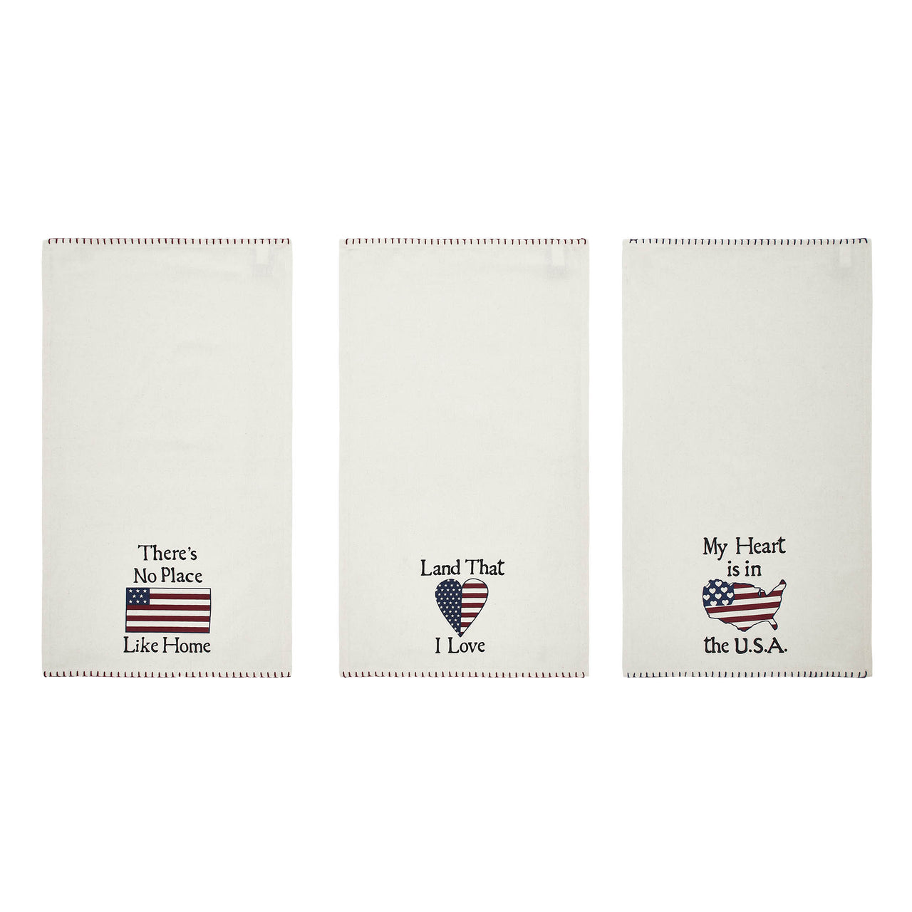 The Land That I Love Tea Towel Set of 3 16x28 - VHC Brands