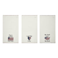 The Land That I Love Tea Towel Set of 3 16x28 - VHC Brands