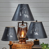 Black Bear Embossed Metal Lampshade 10