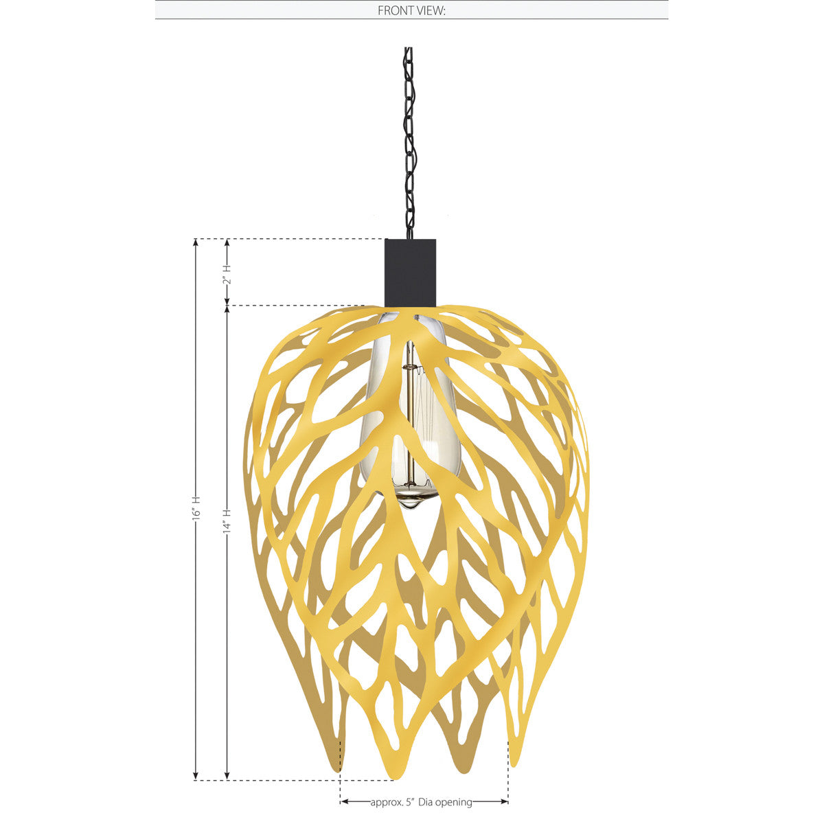 Gold Leaf Pendant - Park Designs