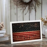 Vintage USA Flag Since 1776 MDF Wall Hanging 10x16 VHC Brands