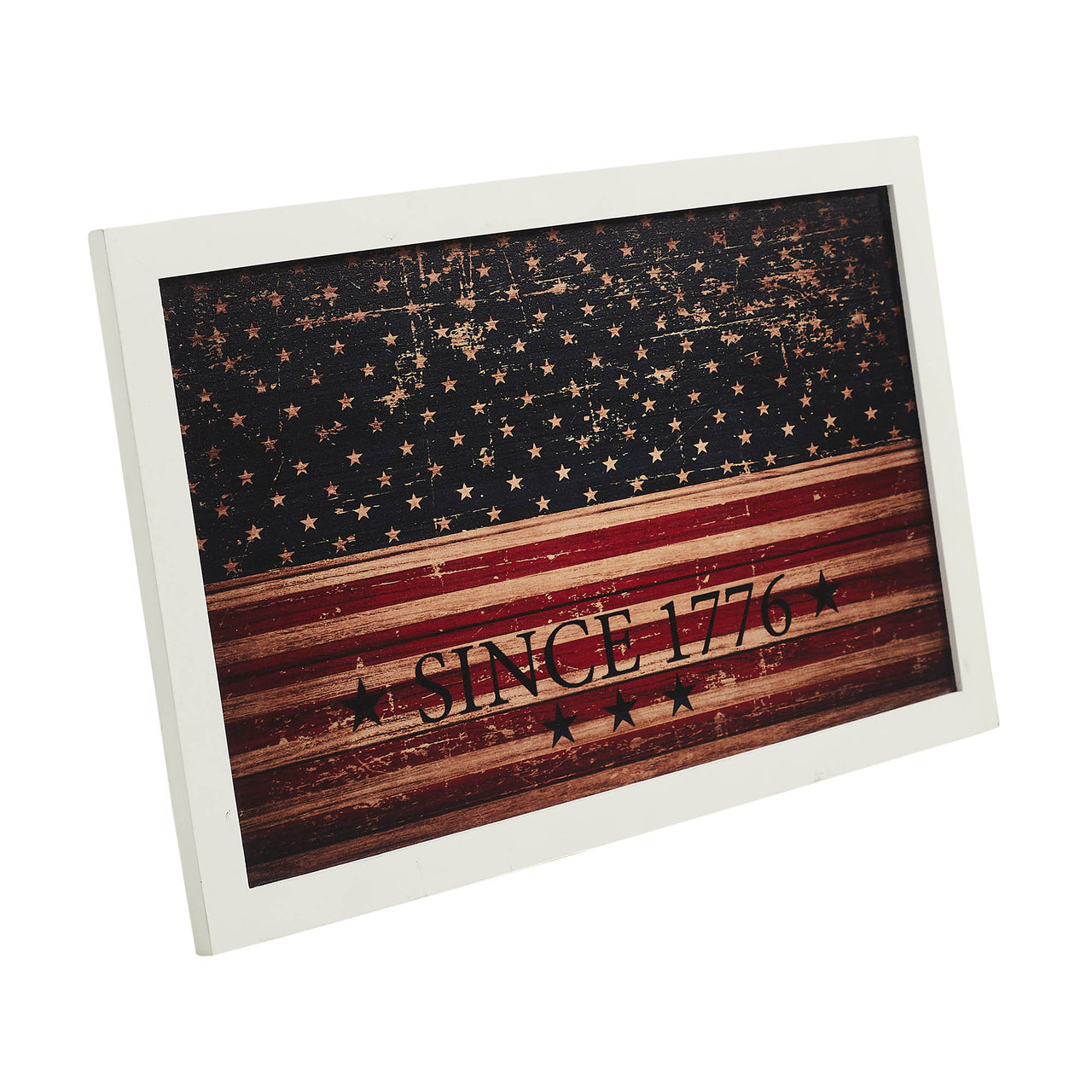 Vintage USA Flag Since 1776 MDF Wall Hanging 10x16 VHC Brands