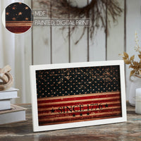 Vintage USA Flag Since 1776 MDF Wall Hanging 10x16 VHC Brands
