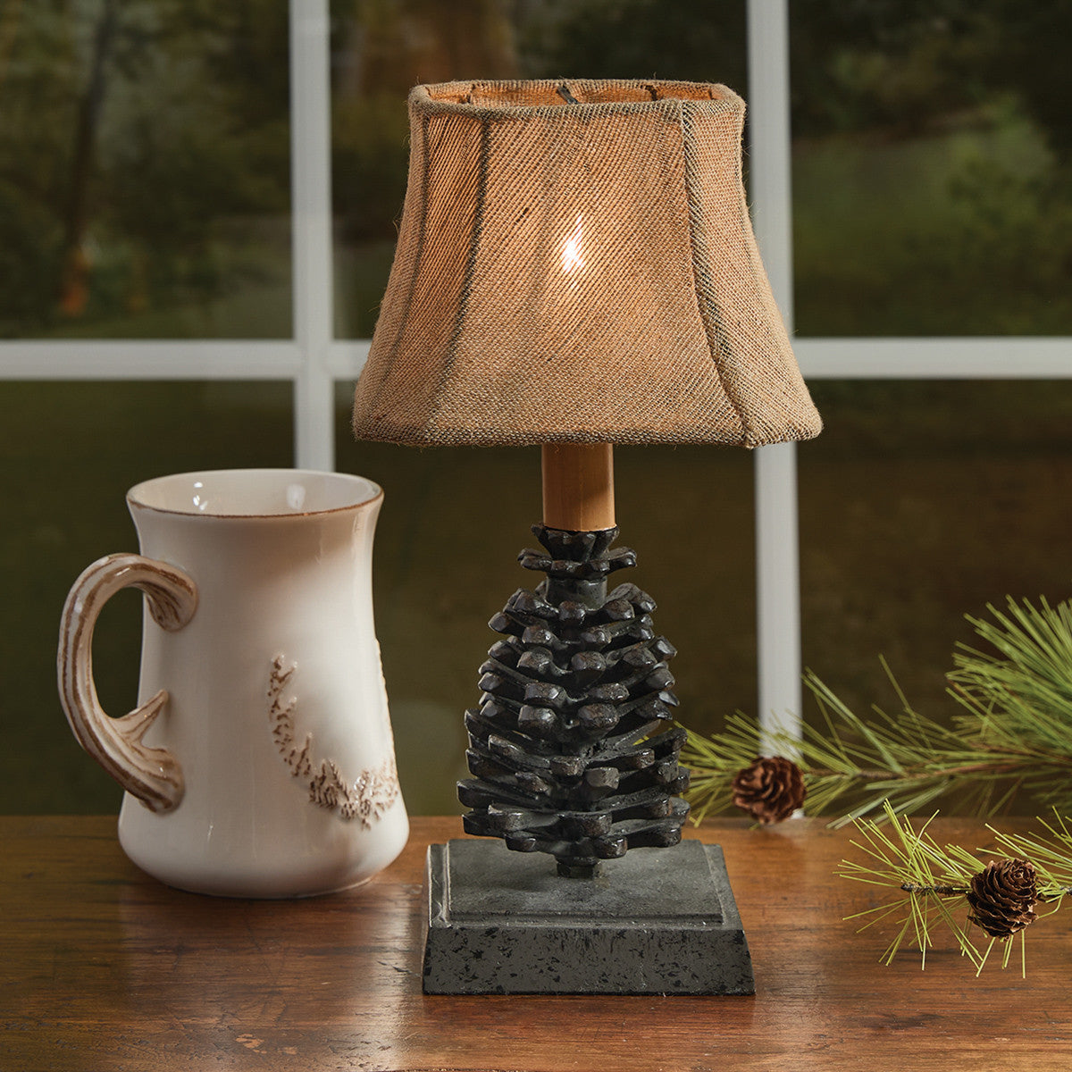 Pinecone Accent Lamp With Shade - Park Designs - The Fox Decor