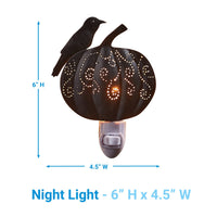 Crow & Pumpkin Night Light - Set of 4 Park Designs