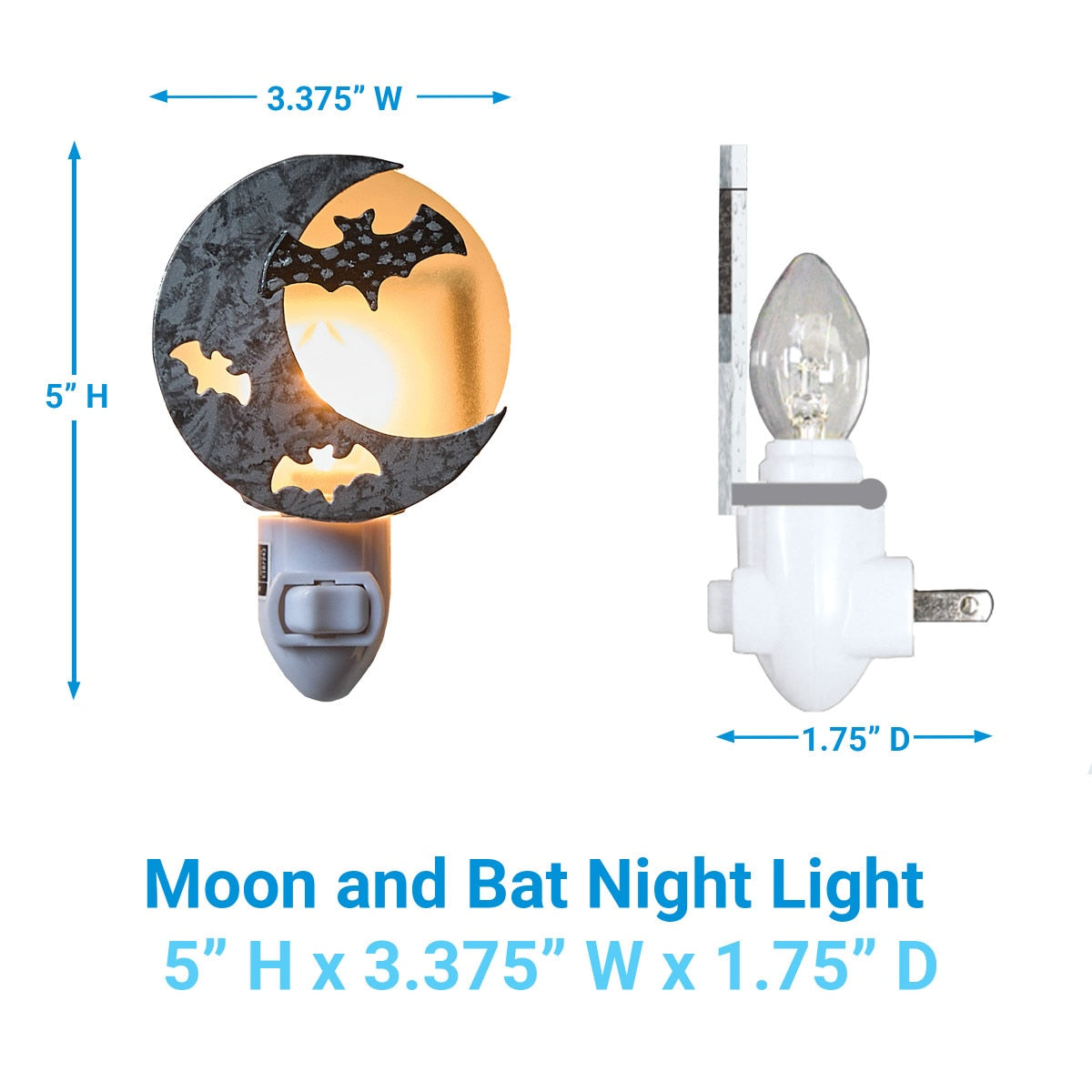 Moon And Bat Night Light - Set of 4 Park Designs