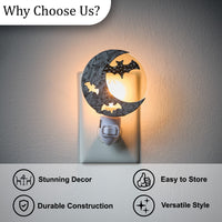 Moon And Bat Night Light - Set of 4 Park Designs