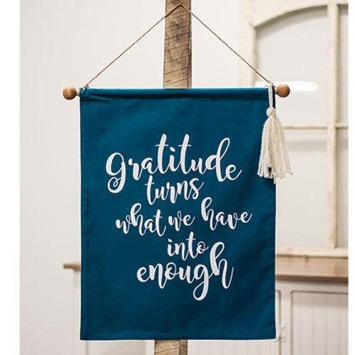 Gratitude Fabric Wall Hanging - The Fox Decor