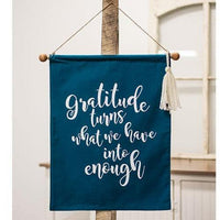 Gratitude Fabric Wall Hanging - The Fox Decor