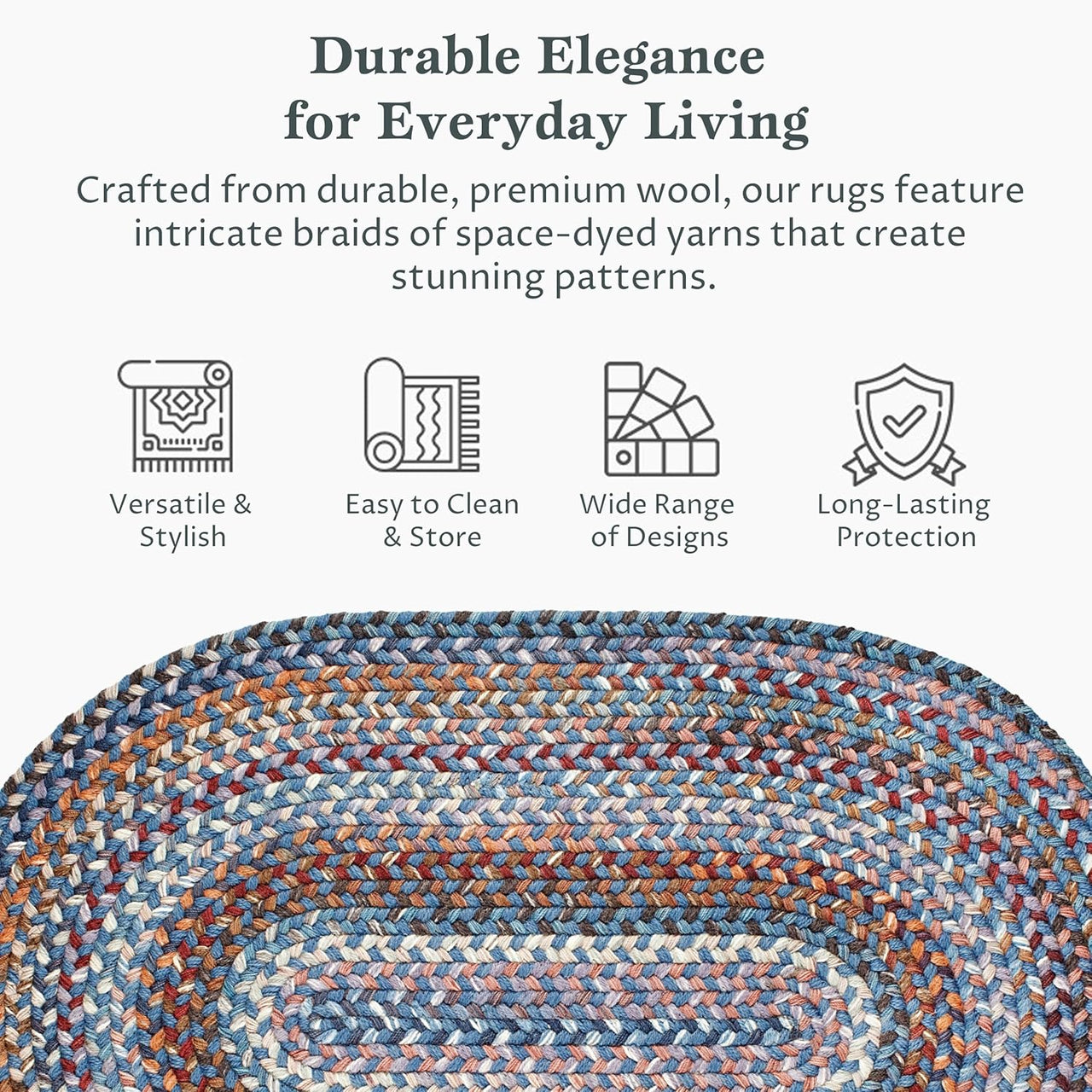 Astoria Braided Area Rug - Oval