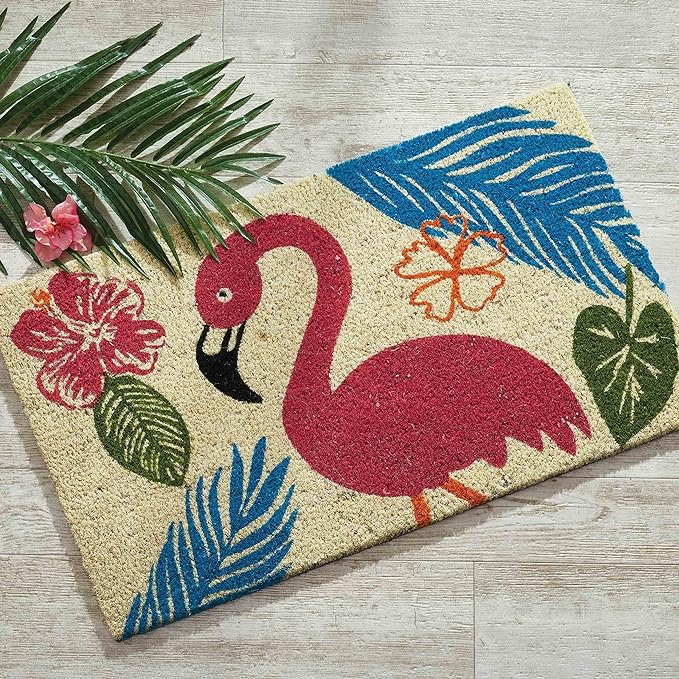 Flamingo Coir Doormat Park Designs - The Fox Decor