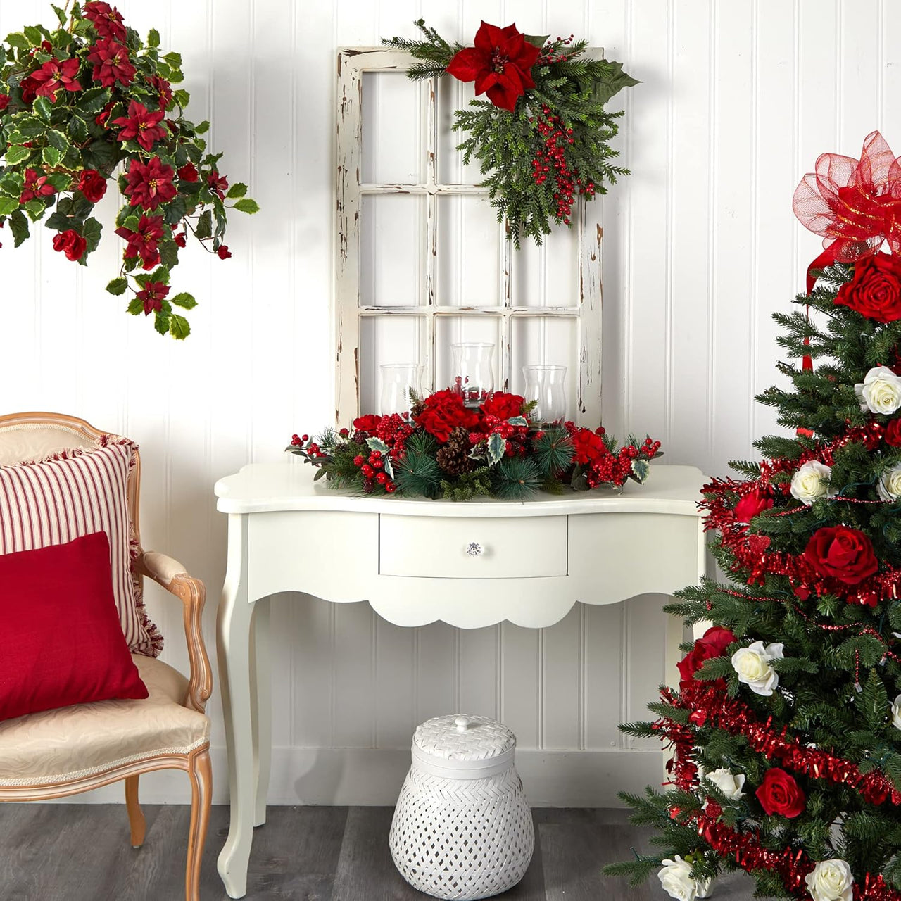 Hydrangea Holiday Candelabrum - The Fox Decor