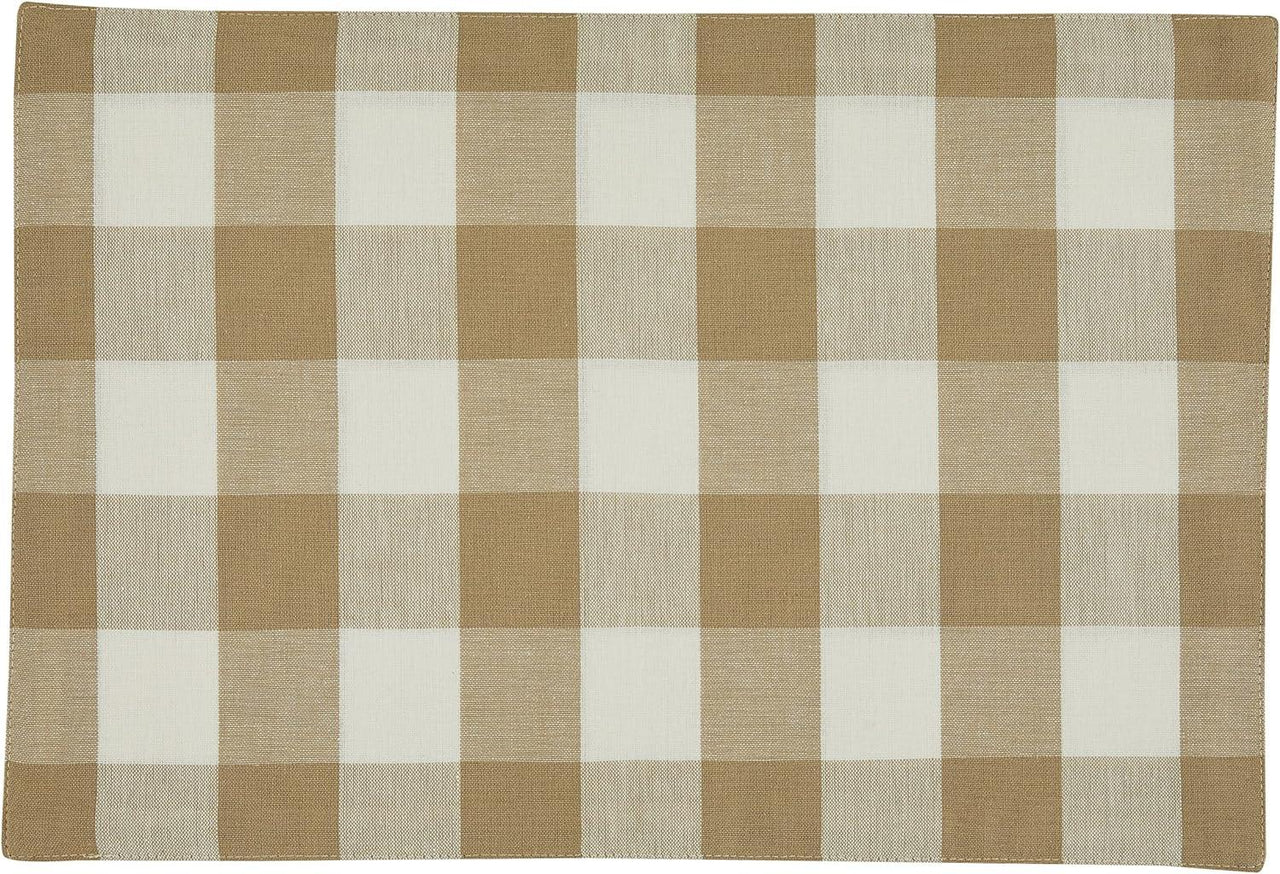 Wicklow Check Natural Placemats - Backed Set of 6 Park Designs - The Fox Decor